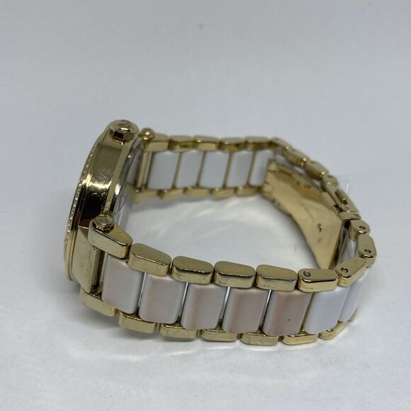 Michael Kors MK6374 Women's Stainless Steel Analog Gold Dial Quartz Watch WO684 - Picture 9 of 12